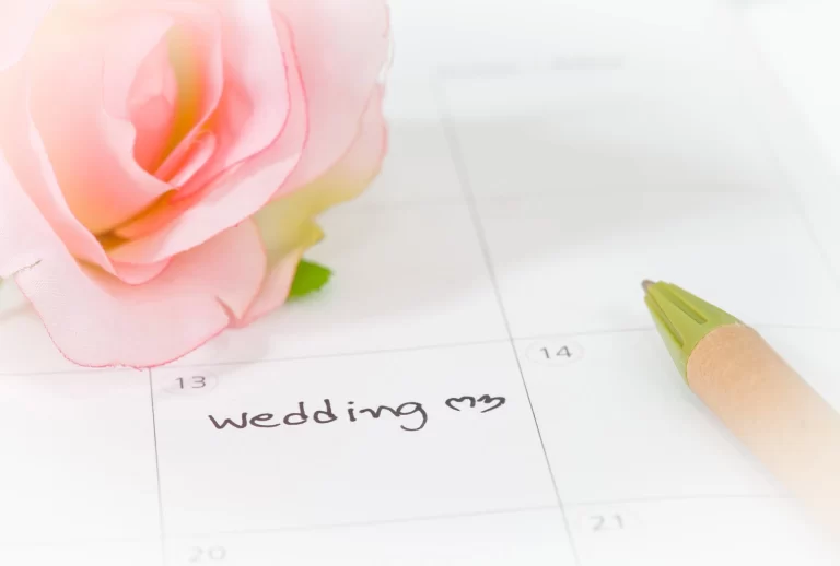 Calendar with Wedding Date