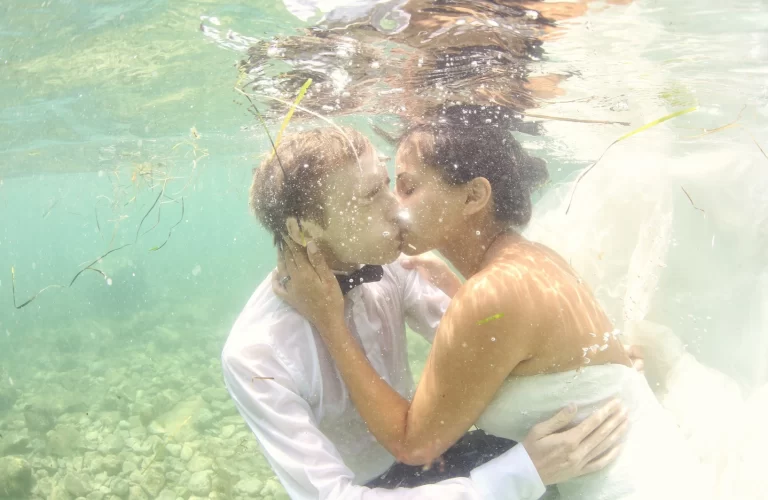 Wedding Couple in the Water